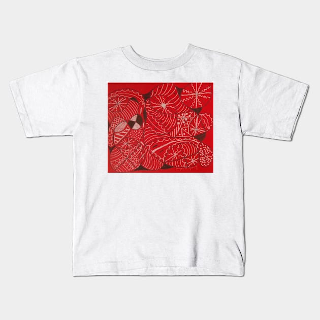 Chat caché Kids T-Shirt by Maryse Le Moing Art